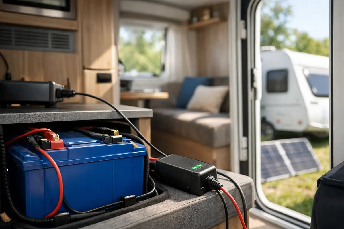 Lithium accu laden in caravan zonder problemen